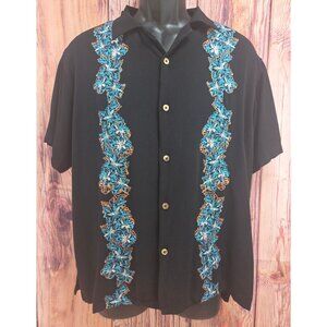 Beachcombers Coastal Threads Embroidered Guayabera Shirt Large